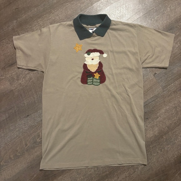 Jerzees Other - Santa Embroidered Polo Shirt